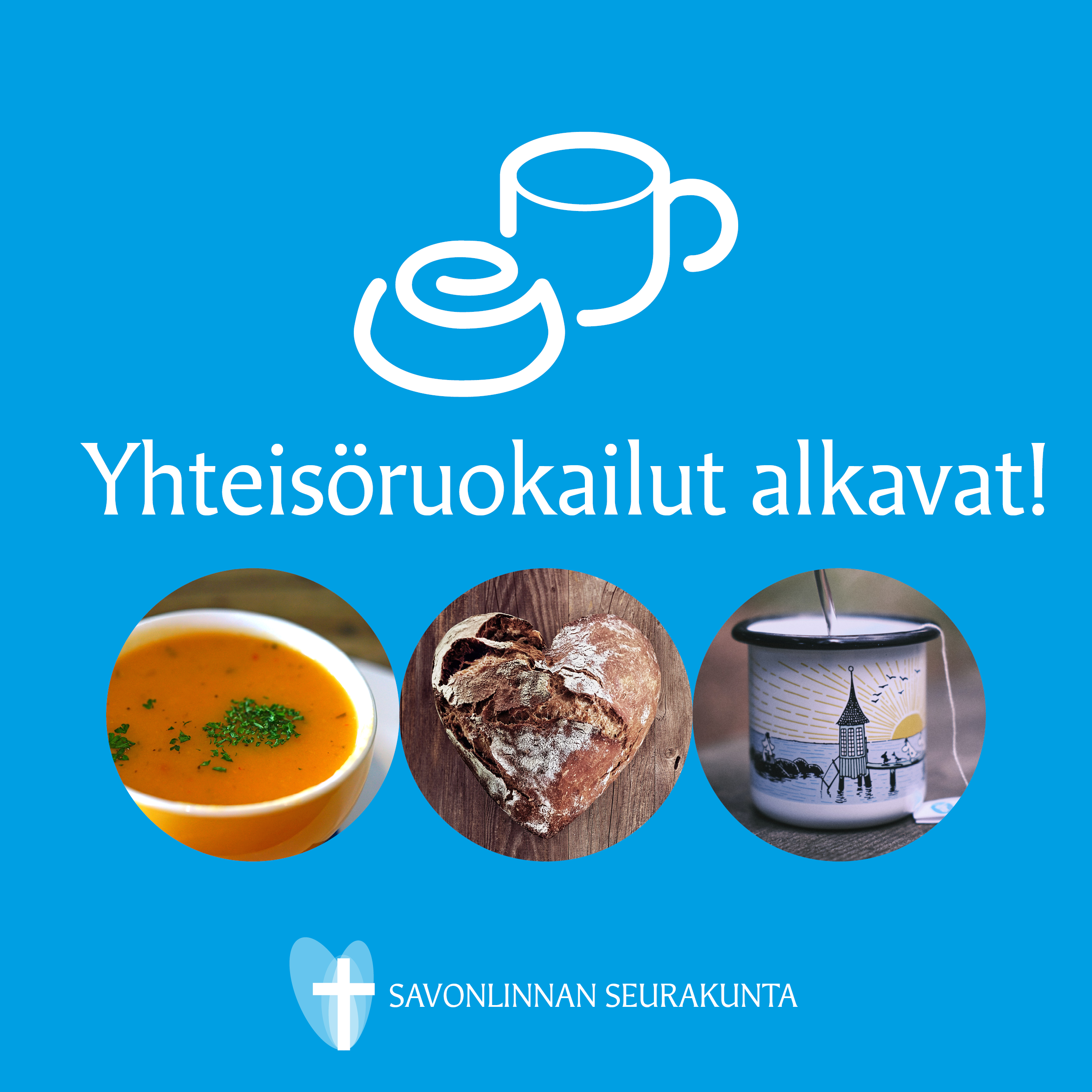 Yhteisöruokailut alkavat seurakunnan kaikilla alueilla elo-syyskuun aikana